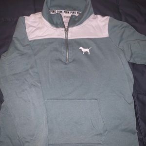 Teal quarter zip